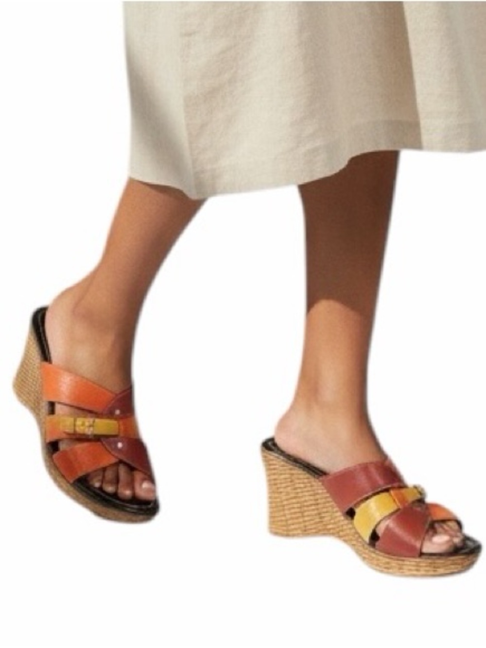 Bonita•Wedge Slide On Sandals